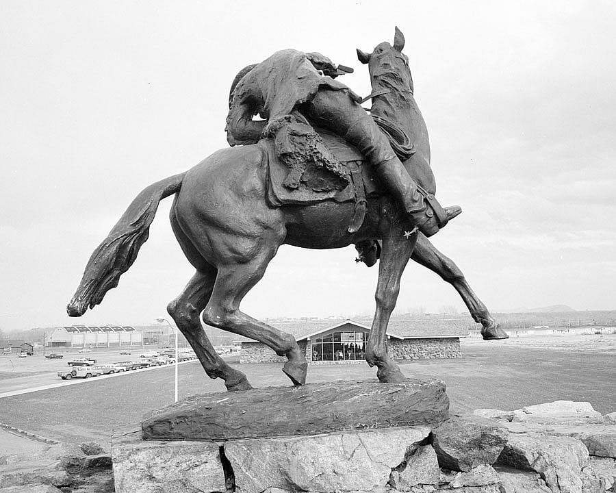 Whitney's 'The Scout' looks toward the new Whitney Gallery of Western Art, 1959, an important year in the Center's history.
