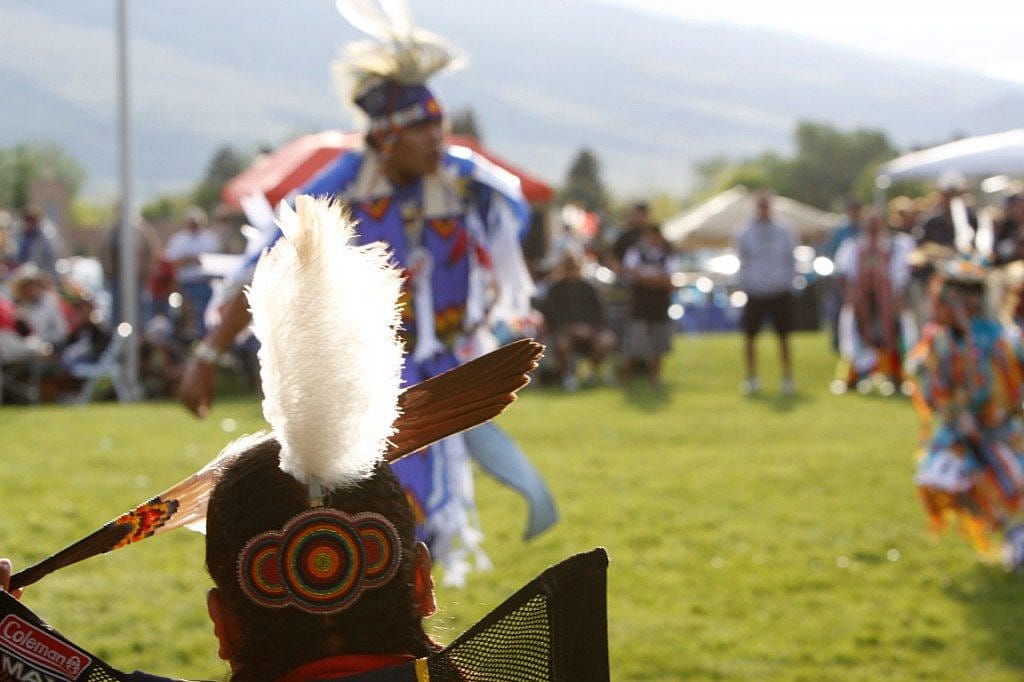 A dancer's view inside the dance circle.