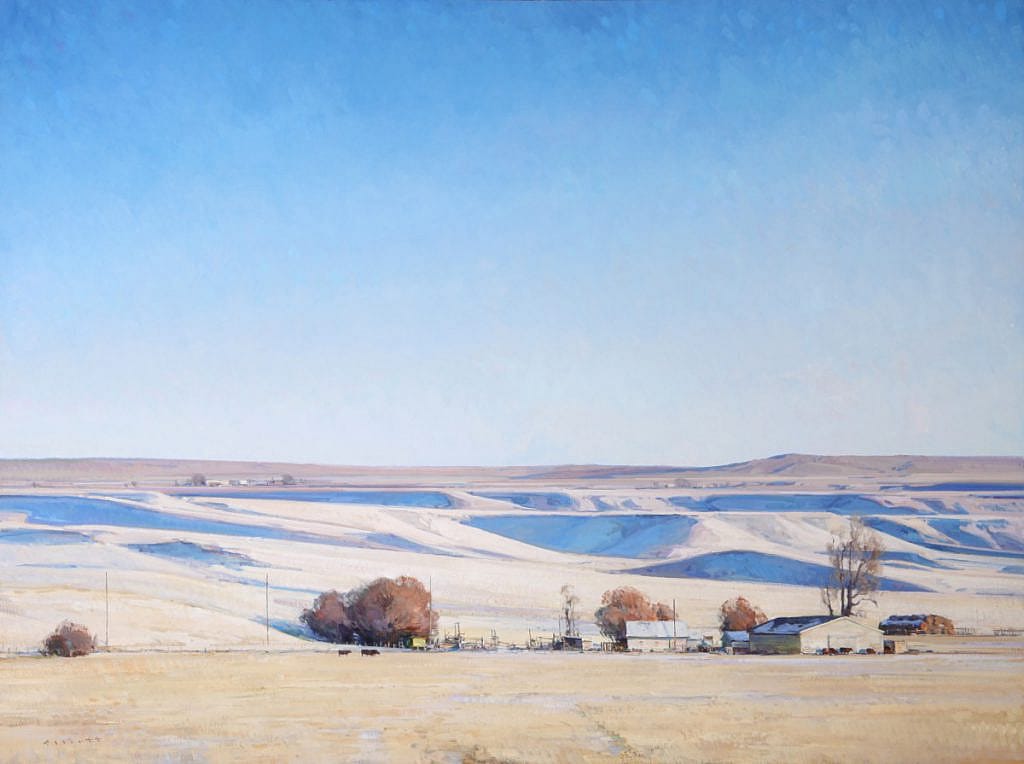 Josh Elliott (b. 1973). Morning Blue, n.d. Oil on linen, 36 x 48 inches. Museum purchase from William E. Weiss Memorial Fund. 1.18
