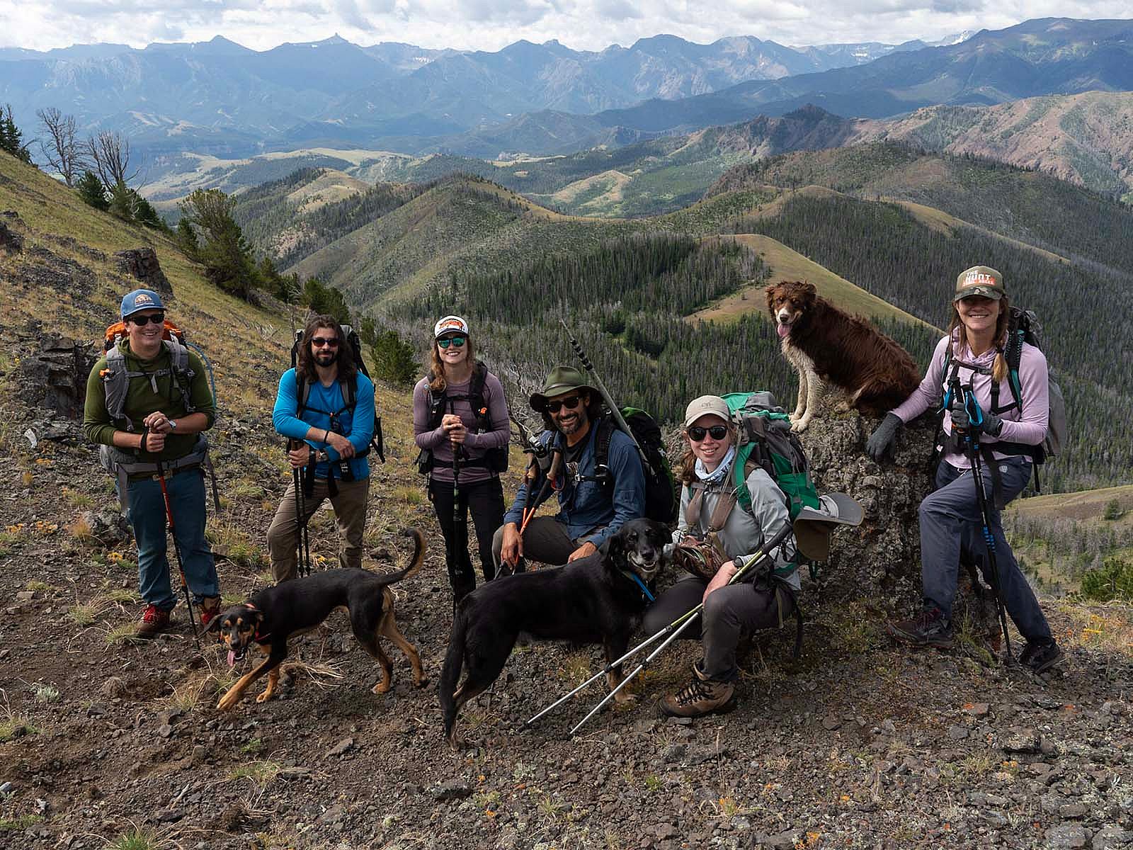 Bat census: Group photo at a scenic overlook as we deploy sensors