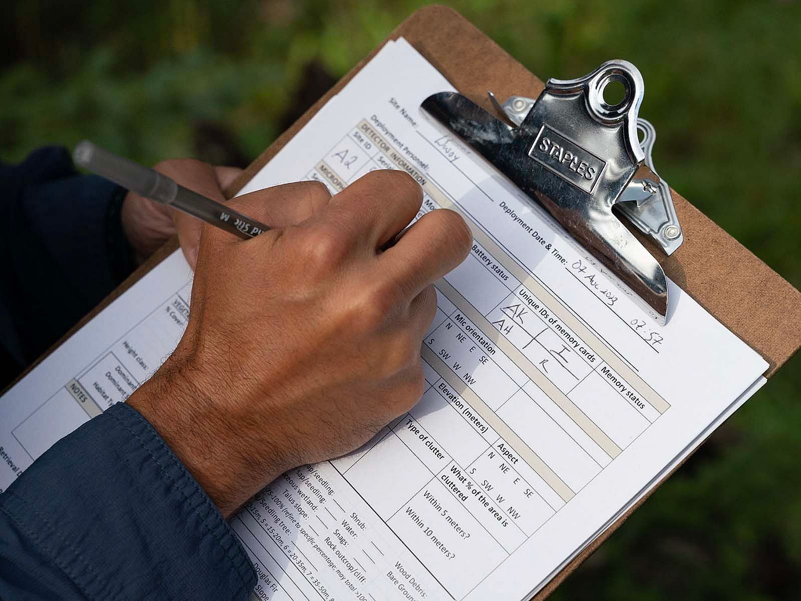 Filling out datasheets