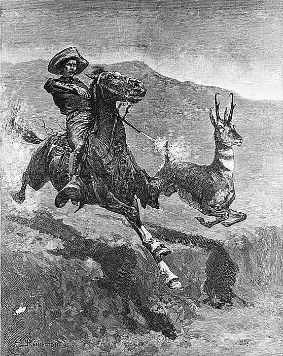 Hunting the Prong-Horn Antelope in California