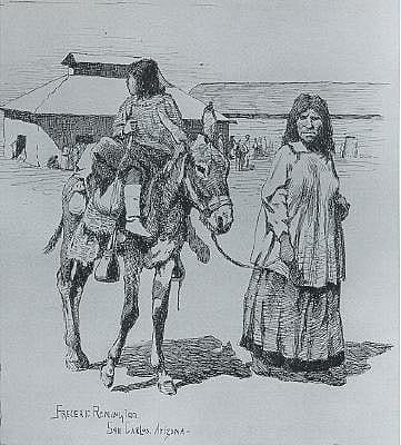 Apache Woman with Rations