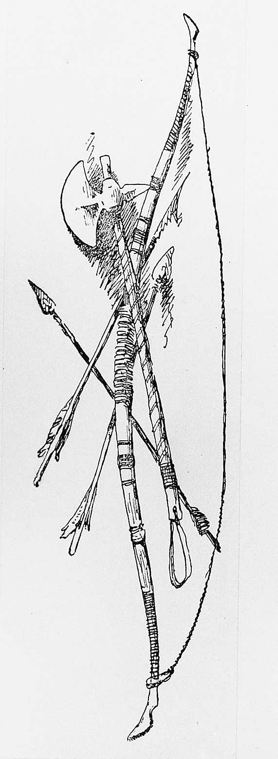 Bow, Arrows, and Tomahawk