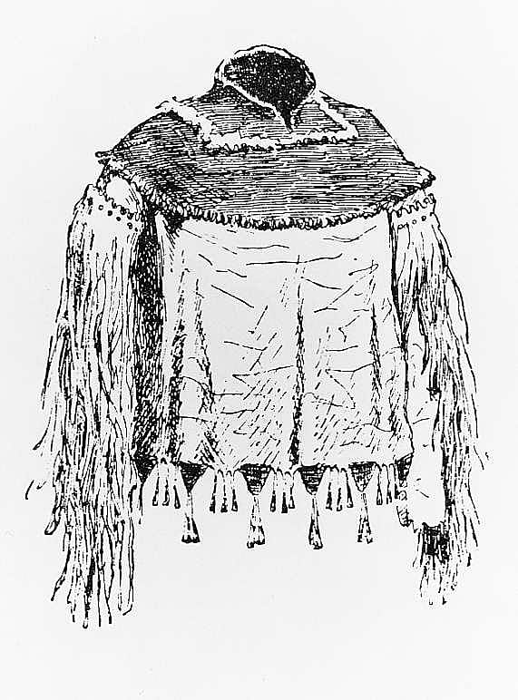 White Mountain Apache Shirt, Buckskin, 1889
