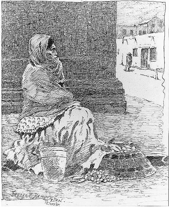Woman Vending Fruit on a Street Corner