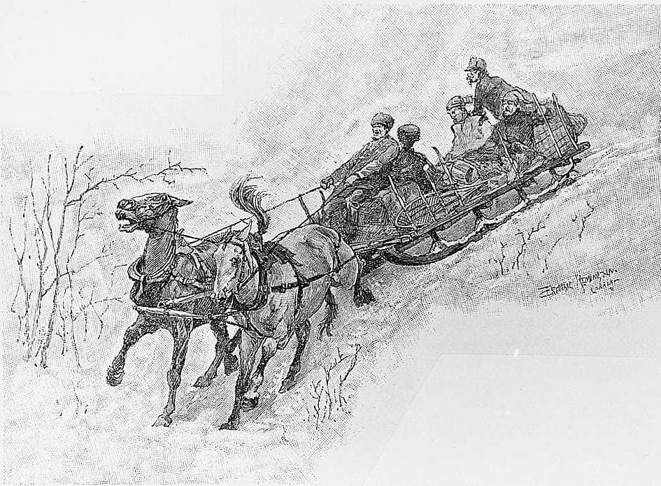 The Portage Sleigh on a Lumber Road