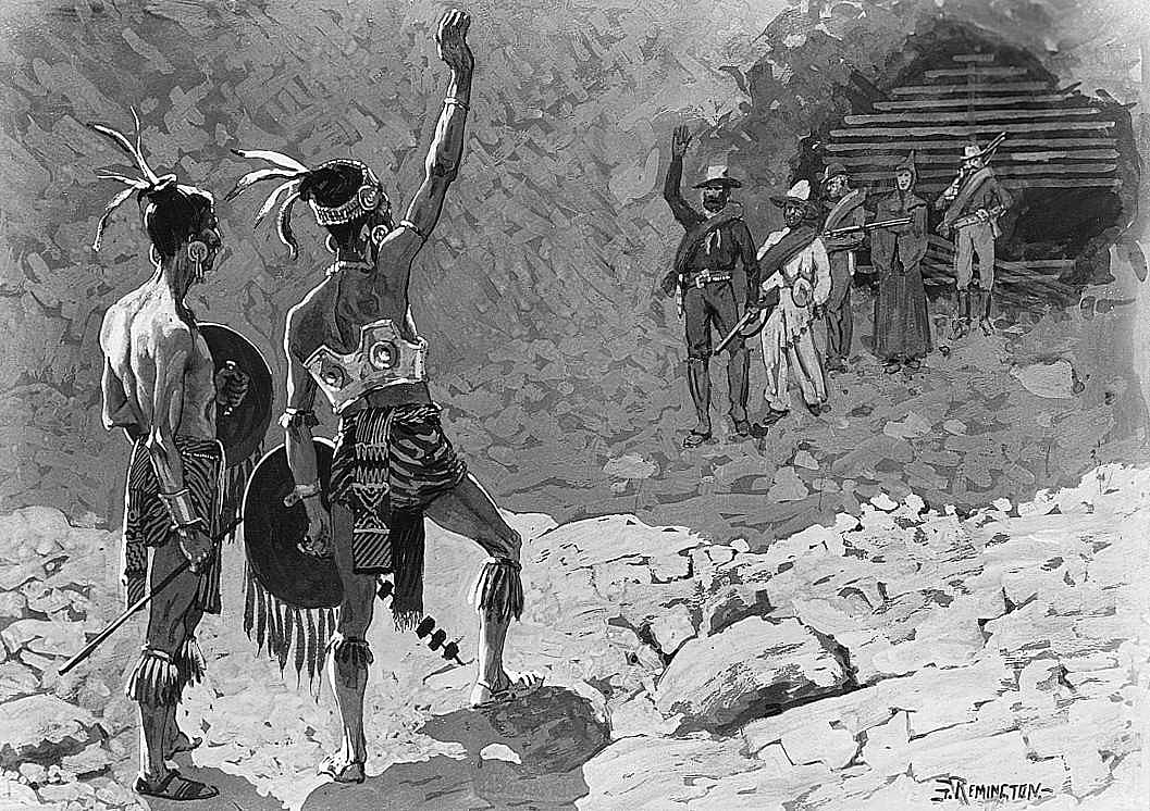 "Both Men Were Accoutred in the Fashion Which the Pictured Records Show Was Usual With the Aztec Warriors"