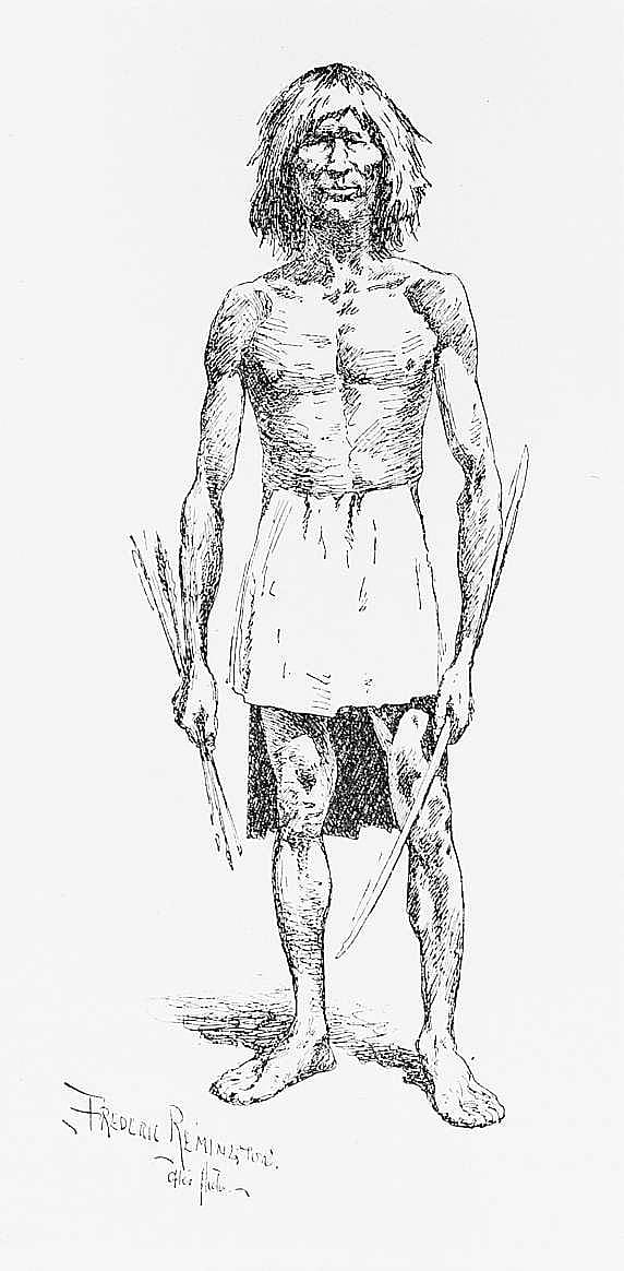 Untitled ("Our Italy," sketch of Indian after photo)