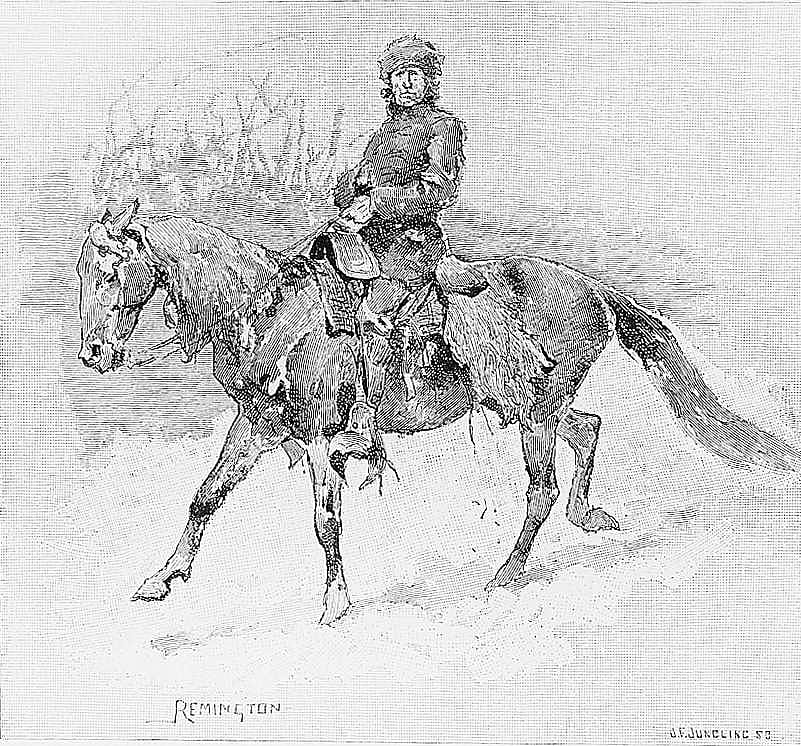 Untitled ("A Race with the Idaho Robbers," man on horseback)