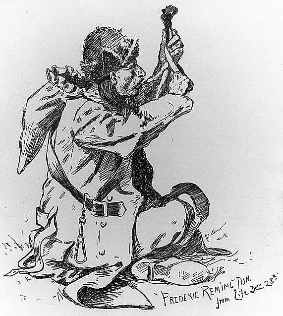 Cheyenne Scout Eating a Beef Rib