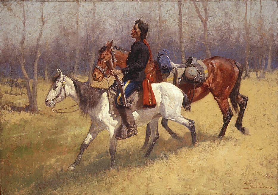 Indian Scout with Lost Troop Horse