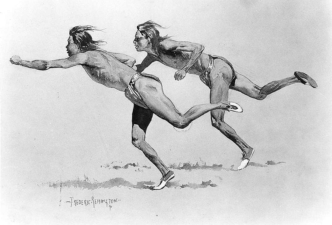 Indian Boys Running a Foot-Race