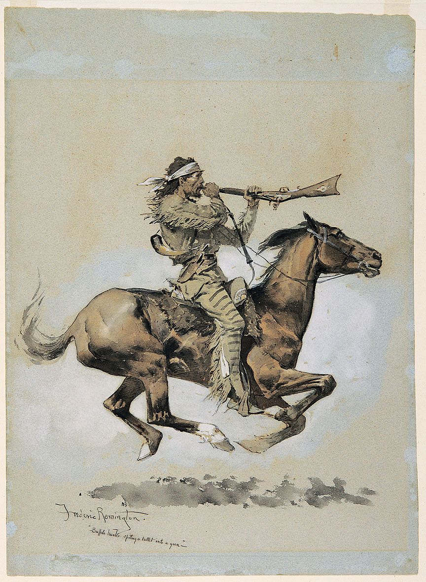 Buffalo Hunter Loading from the Mouth