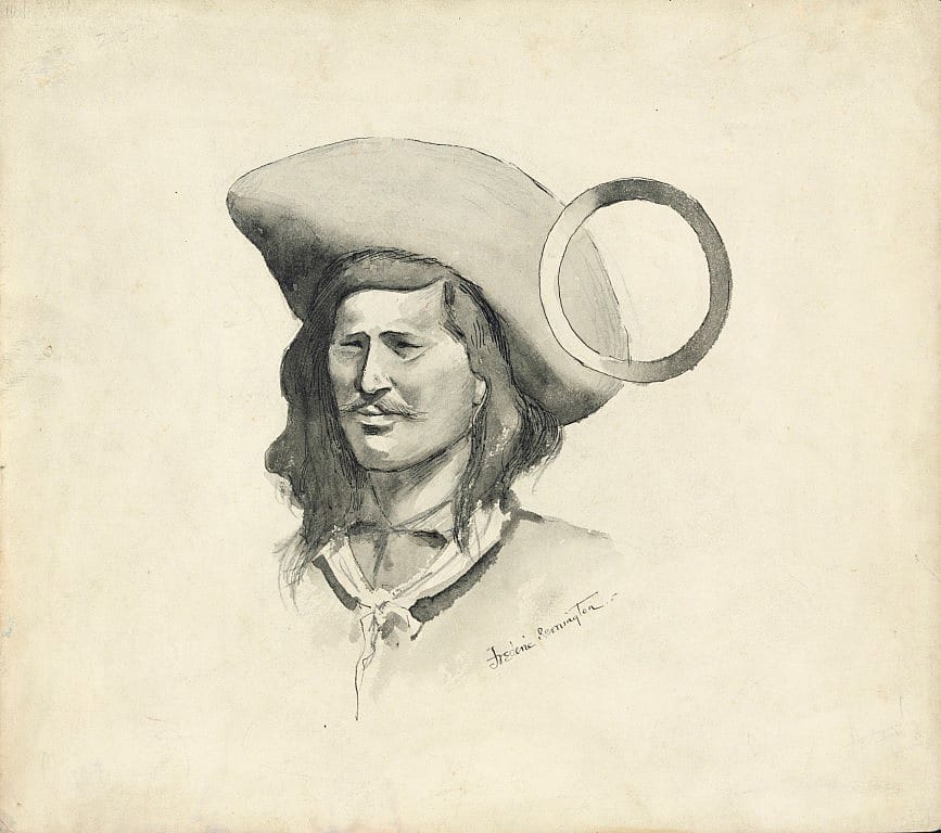 Untitled ("In Cowboy Land," initial-piece for letter O, head of cowboy)