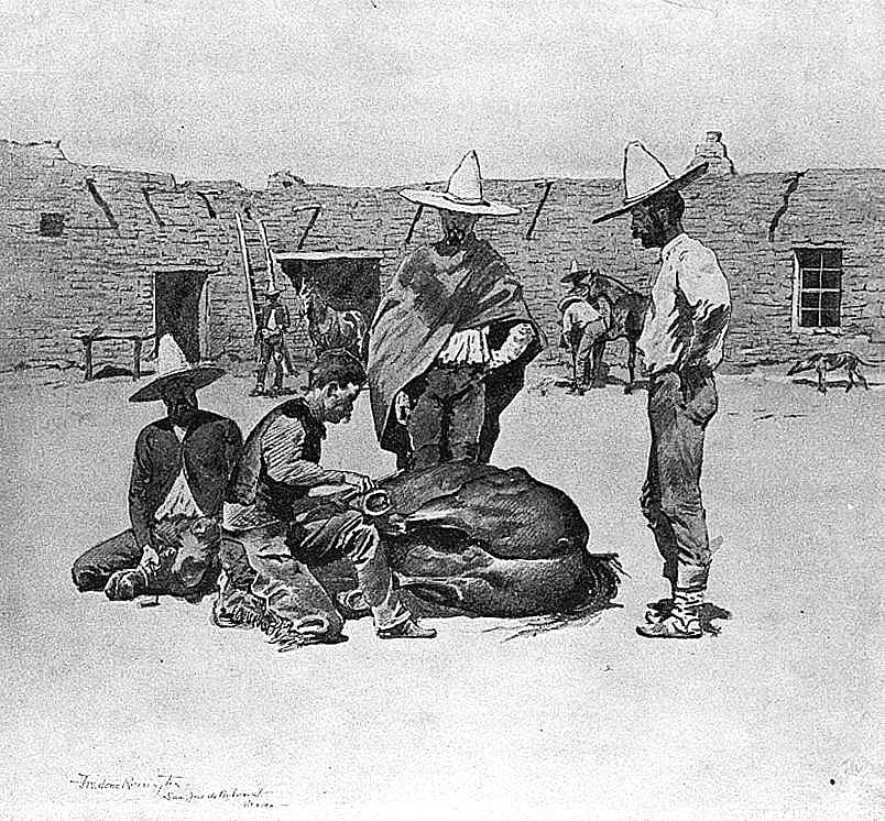 Shoeing a Bronco