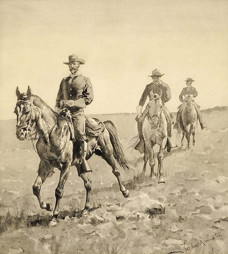 Charles F. Roe Making His Famous Ride to Camp Warner