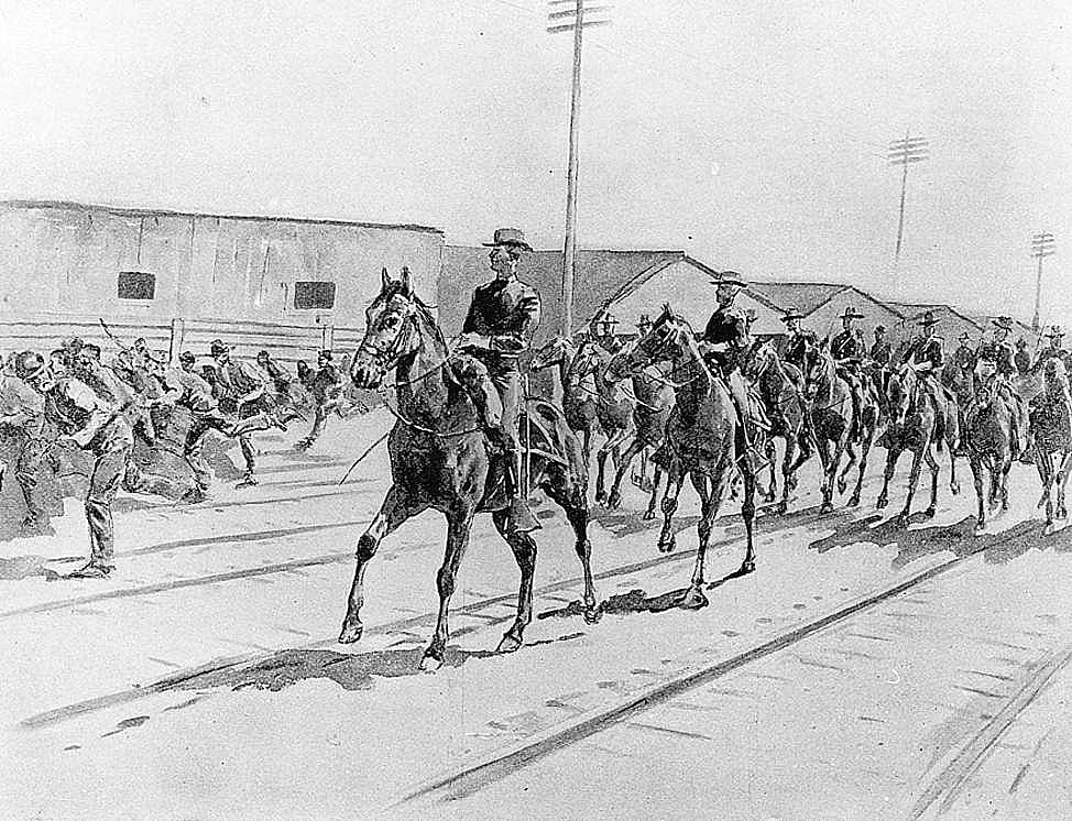 The Chicago Strikes--United States Cavalry in the Stock-Yards