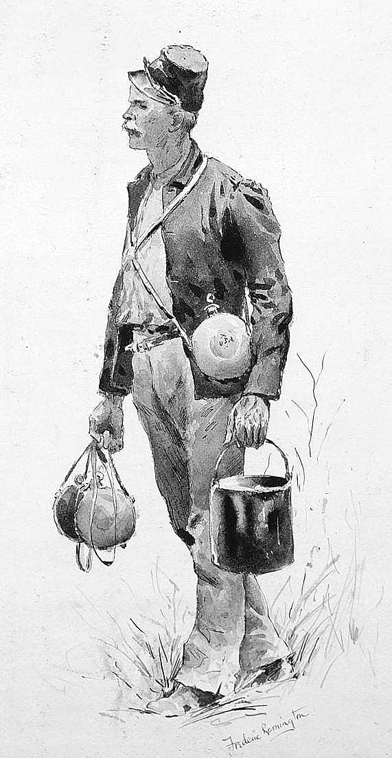 Untitled ("The Story of a Thousand," soldier with bucket and canteens)
