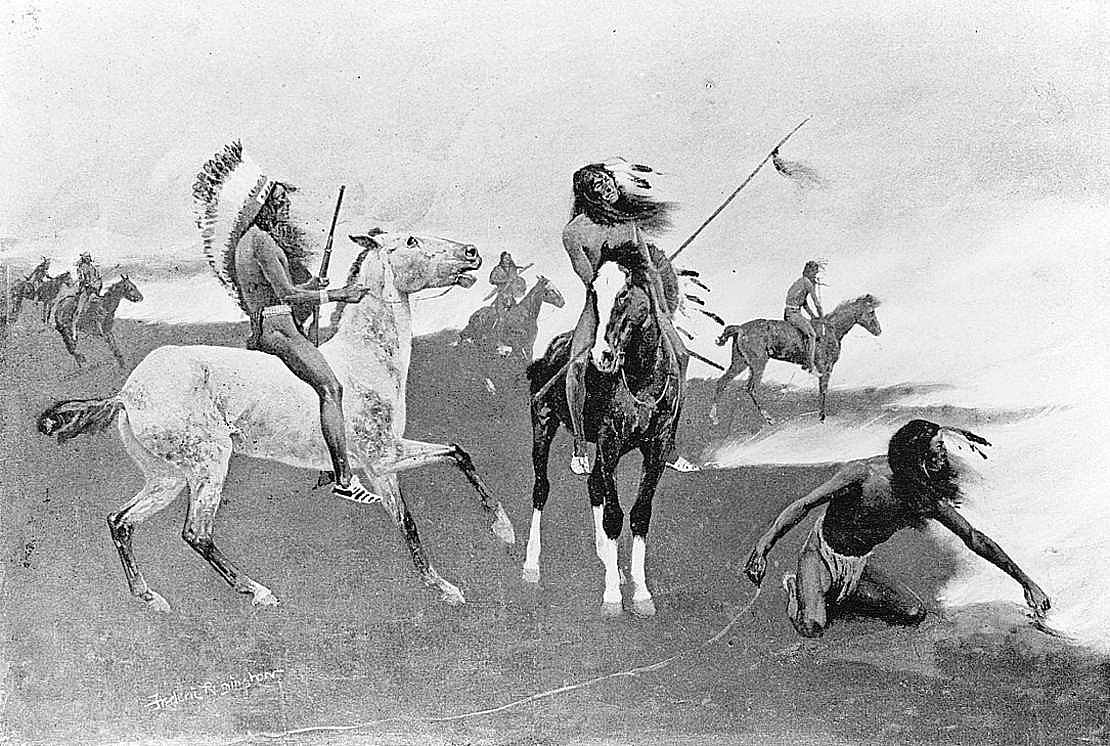 Indians Firing the Prairie