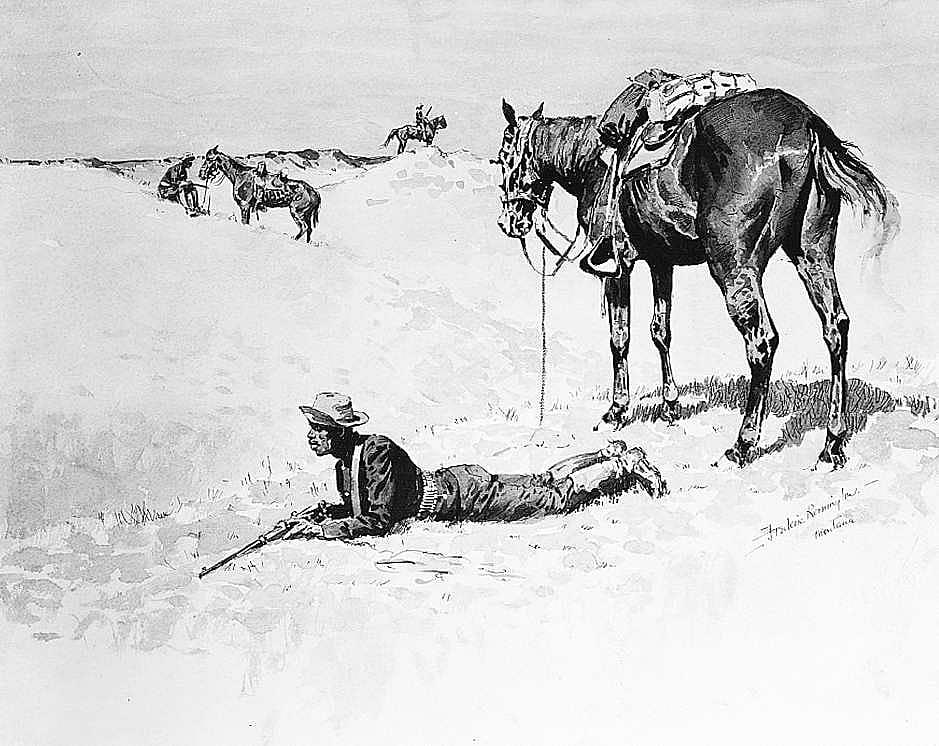 Untitled ("Vagabonding with the Tenth Horse," headpiece, cossack post)