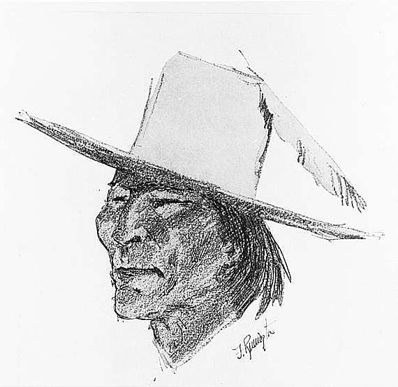Untitled (Done in the Open, head of Indian)