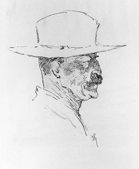 Untitled (Done in the Open, head of man)