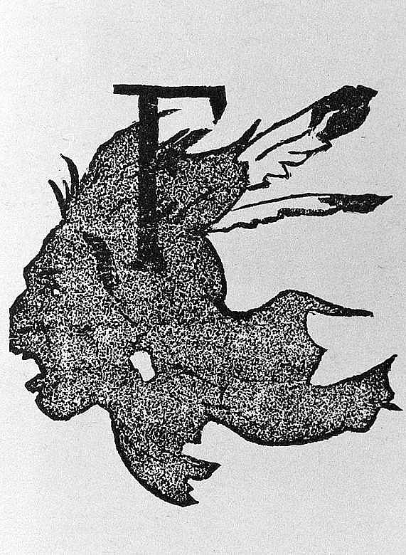 Untitled (John Ermine of the Yellowstone, initial-piece for letter F, head of Indian)