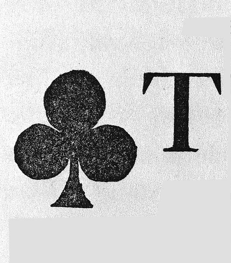 Untitled (John Ermine of the Yellowstone, initial-piece of letter T, clover)