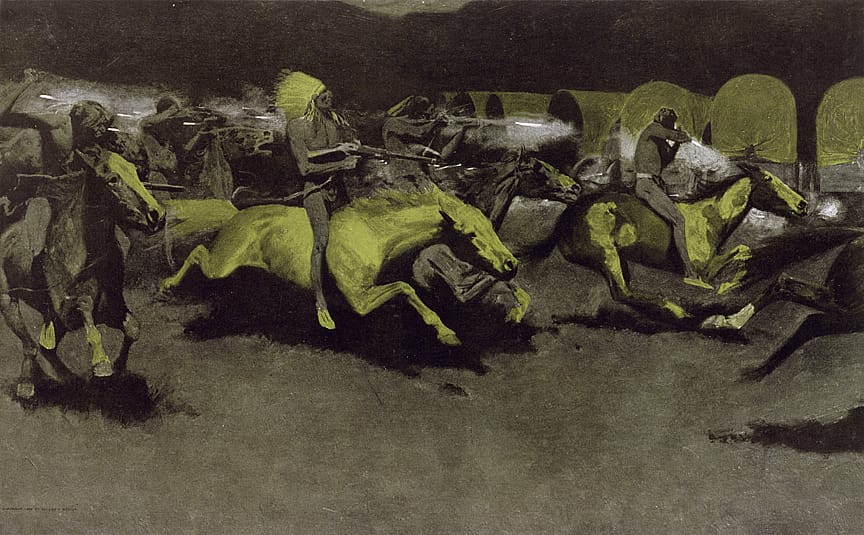 A Night Attack on a Government Wagon Train