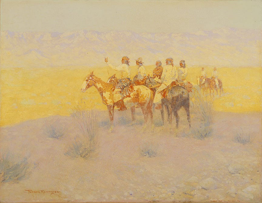 Evening in the Desert. Navajoes.