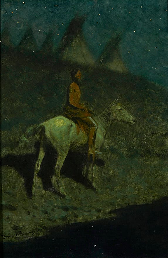 Indian in the Moonlight