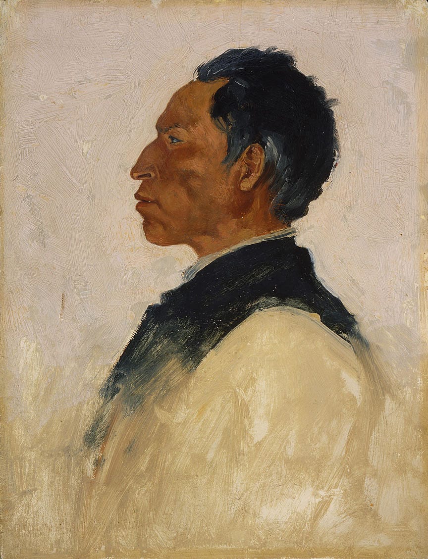 Untitled (Indian in black coat)