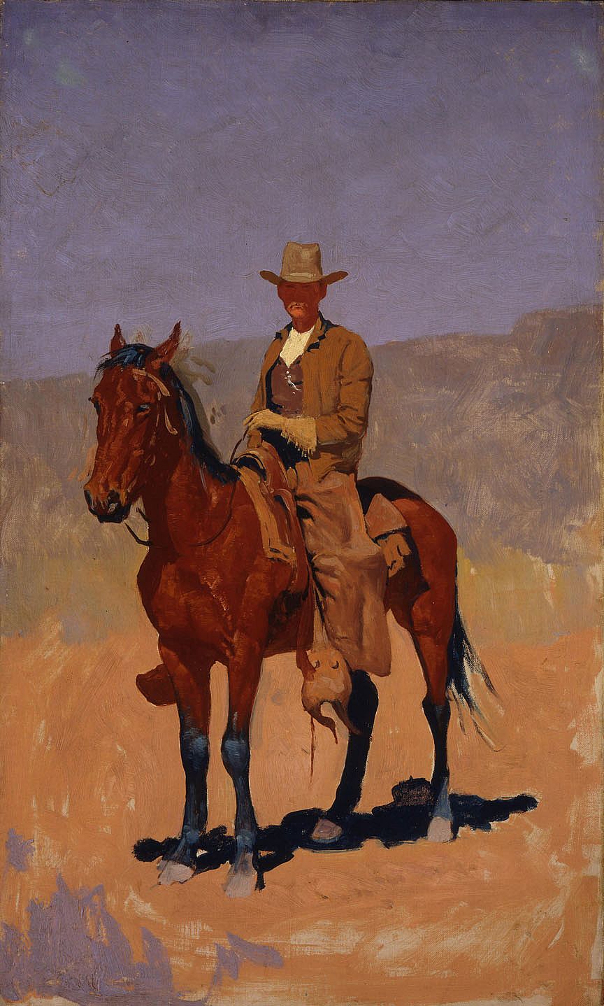 Untitled (mounted cowboy in chaps)