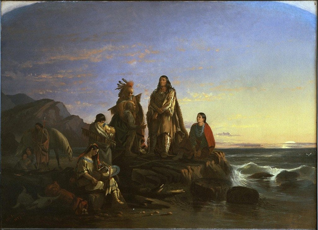 John Mix Stanley's allegorical painting of Blackfeet Indians. 5.75
