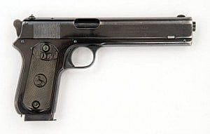 Colt Model 1902 Sporting [Semi-]Automatic pistol, .38 caliber. 2012.9.1