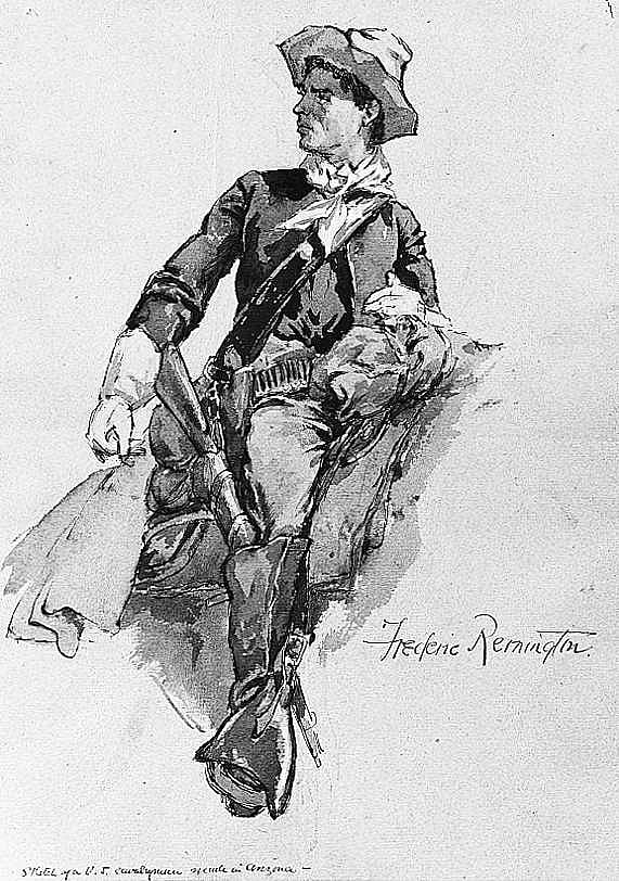 Sketch of a U.S. Cavalryman Made In Arizona