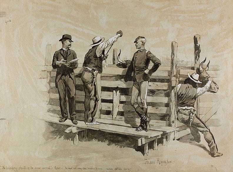 The Branding Chute at the Beef Issue