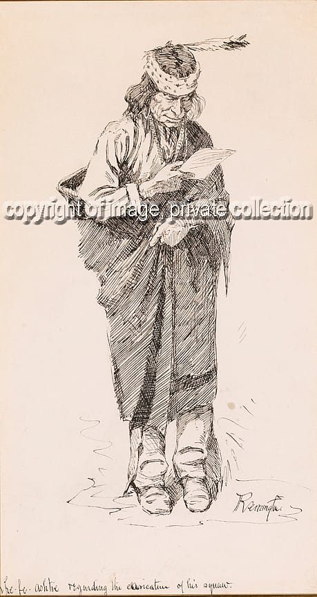 Khe-he-ashtie Regarding the Caricature of his Squaw