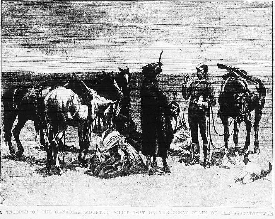 A Trooper of the Canadian Mounted Police Lost on the Great Plain of the Saskatchewan
