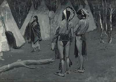 And Her Lovers, the Rejected, . . . Handsome Men with Paint and Feathers