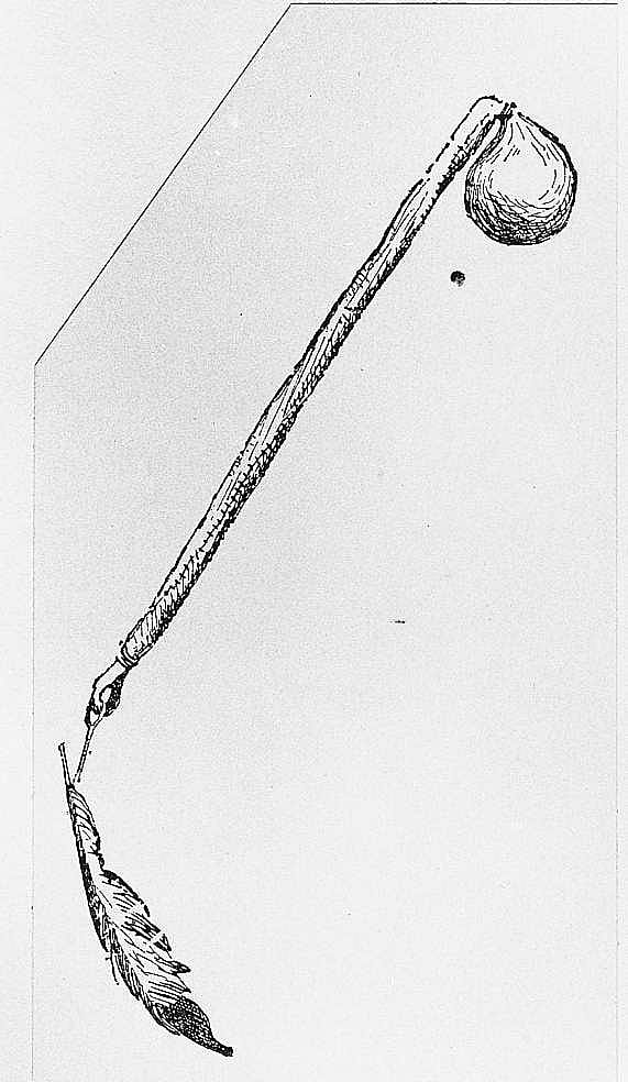 Coup-Stick Stone Shrunken on Rawhide