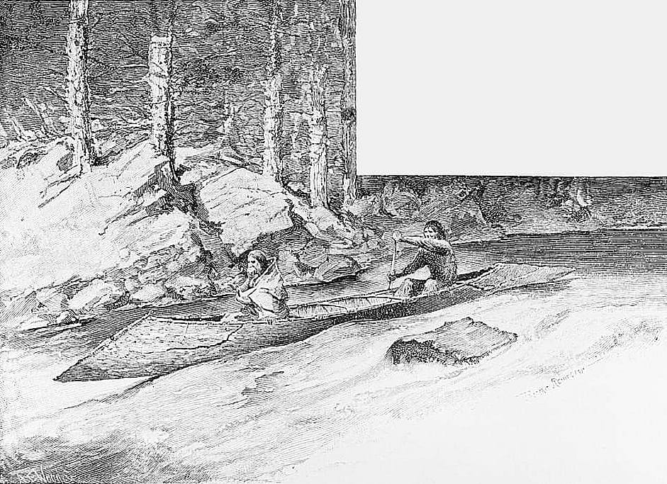 An Indian Canoe on the Columbia