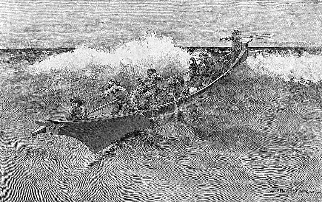 Going to the Potlatch--Big Canoe, Northwest Coast