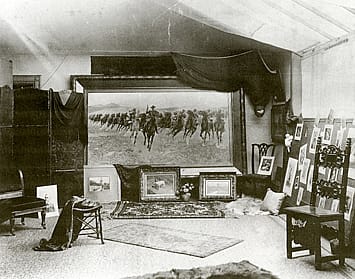 Photograph of original painting in the William Kurtz photo studio, circa 1891.