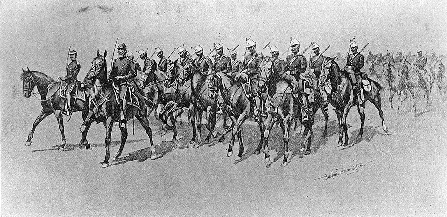 The Cavalry of the Line. El Cinco de Mayo, City of Mexico