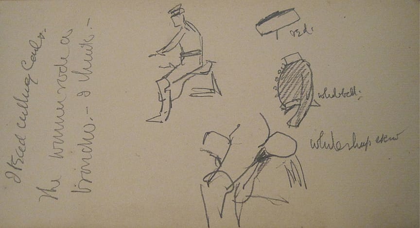 Untitled (sketch of cadets)