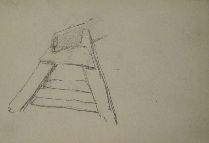 Untitled (sketch for Over the Low Hurdle on Foot)