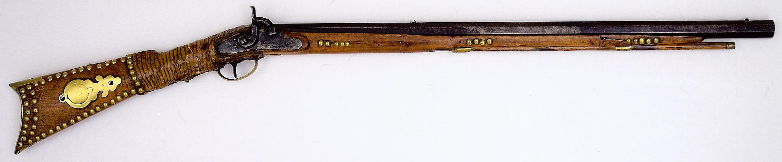H.E. Leman Kentucky type cap and ball rifle