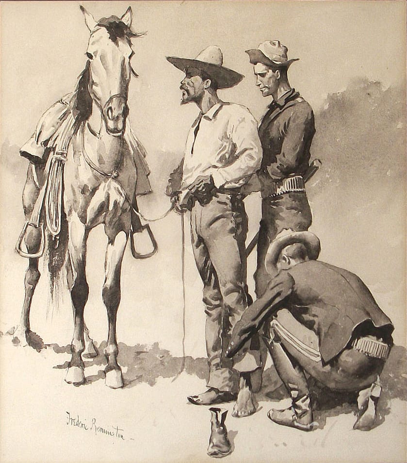 Third Cavalry Troopers--Searching a Suspected Revolutionist